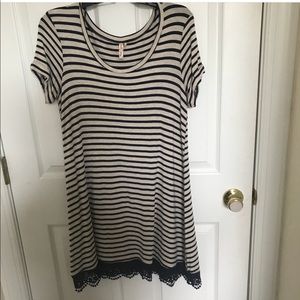 Navy striped dress